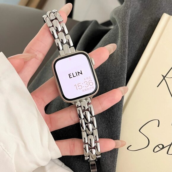 NEW Stylish Adjustable Slim Stainless iWatch Metal Band For Apple Watch - Silver - Picture 1 of 7